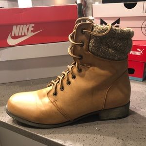 MIA Brown Lace Up Boots